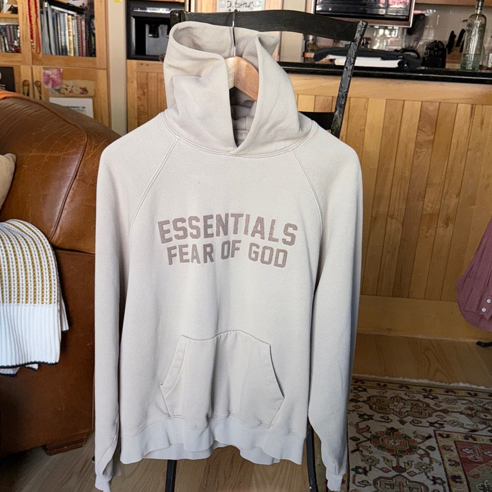 Essentials, Fear of God, Pullover Hoodie w/ Kangaroo Pocket on front. Medium